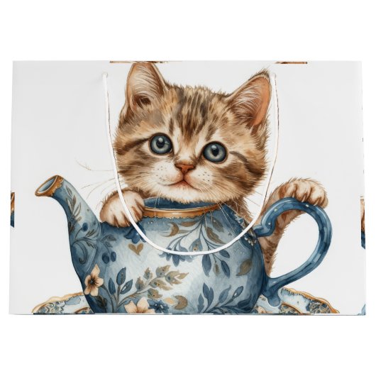 装飾猫抱き枕 ラージペーパーバッグ (正面)