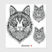 装飾猫 シール (シート)