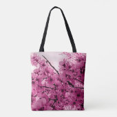 装飾用さくらんぼブランチ紫の様式化 トートバッグ (裏面)