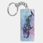 装飾用のシルエットのクジラ キーホルダー (正面左)