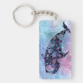 装飾用のシルエットのクジラ キーホルダー (正面)