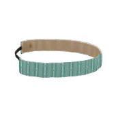 装飾用のティール（緑がかった色）パターン アスレチックヘッドバンド (左)