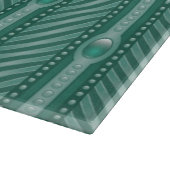 装飾用のティール(緑がかった色)パターン カッティングボード (角)