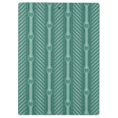 装飾用のティール（緑がかった色）パターン クリップボード (裏面)