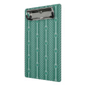 装飾用のティール(緑がかった色)パターン ミニクリップボード (アングル2)