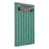 装飾用のティール(緑がかった色)パターン ミニクリップボード (アングル)