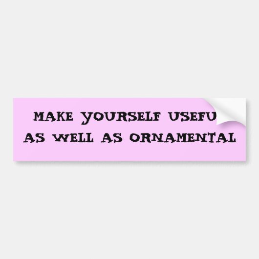 装飾用のバンパーステッカーと同様、有用 バンパーステッカー (正面)