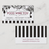装飾用のワインチャームの食糧ワインのブドウ園 名刺 (正面/裏面)