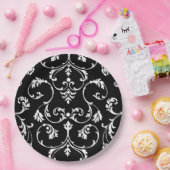 装飾用の白黒パターン ペーパープレート (パーティー)