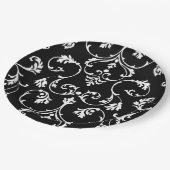 装飾用の白黒パターン ペーパープレート (アングル)