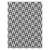 装飾用の白&黒の三角形&市松模様にデザイン テーブルクロス (正面)