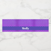 装飾用の紫と青の六角形 ペットボトルラベル (シングルラベル)