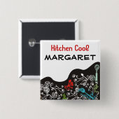 装飾用の装飾的な台所道具名札 缶バッジ (正面&裏面)