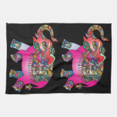 装飾用の象のキッチンタオル キッチンタオル (横)