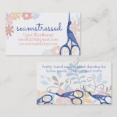 装飾用の鳥のこうのとりは裁縫の刺繍を切ります 名刺 (正面/裏面)