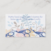 装飾用の鳥のこうのとりは裁縫の刺繍を切ります 名刺 (裏面)