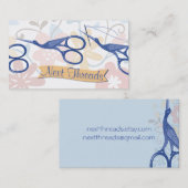 装飾用の鳥のこうのとりは裁縫の裁縫婦を切ります 名刺 (正面/裏面)