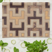 装飾用アフリカムードクロス模様 キッチンタオル (折り畳み)