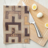 装飾用アフリカムードクロス模様 キッチンタオル (四つ折り)