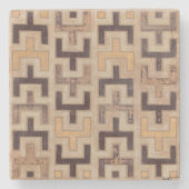 装飾用アフリカムードクロス模様 ストーンコースター (正面)