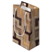 装飾用アフリカムードクロス模様 スモールペーパーバッグ (正面アングル)