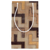 装飾用アフリカムードクロス模様 スモールペーパーバッグ (正面)