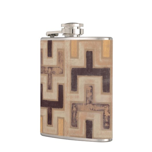 装飾用アフリカムードクロス模様 フラスク (左)