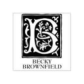 装飾用アルファベット文字B モノグラムの ラバースタンプ (インプリント)