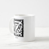 装飾用アルファベット文字Z パーソナライズされた コーヒーマグカップ (正面左)