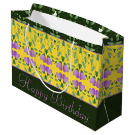 装飾用イエローグリーンとブラック ラージペーパーバッグ
