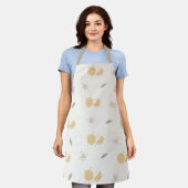 装飾用オレンジスライスプリントエプロン エプロン (着用した状態)