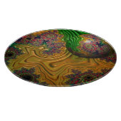 装飾用ガラスの切り板で浮いているだけ カッティングボード (角)