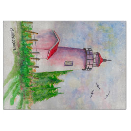 装飾用ガラス板 – 灯台 カッティングボード