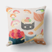 装飾用クッションおもしろいのソファまたはベッド用すしデザイン クッション (裏面)