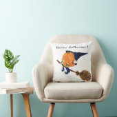 装飾用クッションおもしろいハロウィーンウィッチパンプキン飛んでいる クッション (椅子)