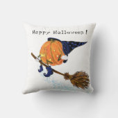 装飾用クッションおもしろいハロウィーンウィッチパンプキン飛んでいる クッション (裏面)