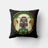 装飾用クッションおもしろい「マリー・ジェーンになれ」 クッション (裏面)