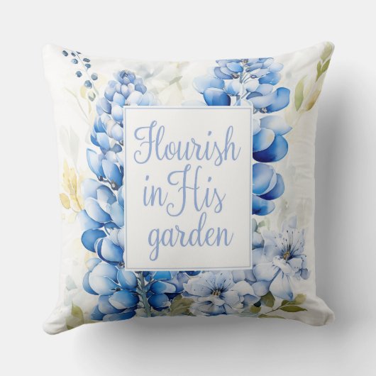 装飾用クッションが彼の庭のイースターギフトで繁栄 クッション (裏面)