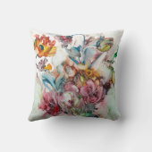 装飾用クッションで絵を描くカラフルの花 クッション (裏面)