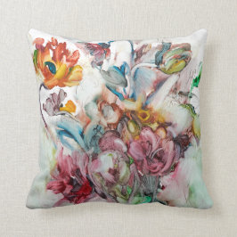 装飾用クッションで絵を描くカラフルの花 クッション