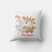 装飾用クッションとベビー鹿のイラストレーション。 クッション (裏面)