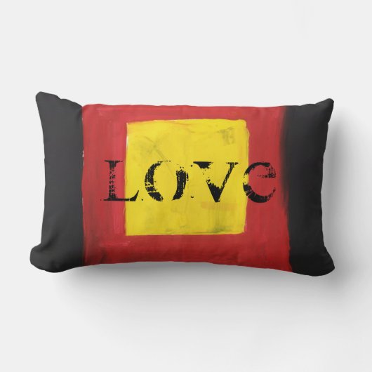 装飾用クッションとラブデザイン。 ランバークッション (正面)