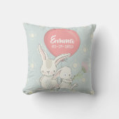 装飾用クッションと名前子供部屋女の子の装飾 クッション (正面)