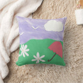 装飾用クッションと屋外シーン クッション (ブランケット)