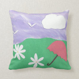 装飾用クッションと屋外シーン クッション