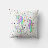 装飾用クッションと美しいユニコーン  クッション (正面)