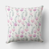 装飾用クッションと花の柔らかいパステルシェード。 クッション (裏面)