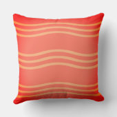 装飾用クッションのオレンジ色と波 クッション (裏面)