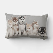 装飾用クッションのシベリアンハスキーの子犬 ランバークッション (裏面)