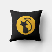 装飾用クッションの恐ろしい黒猫 クッション (裏面)